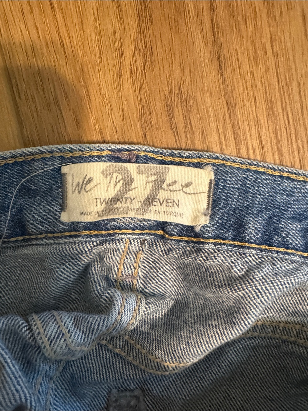 Free PeopleHigh-Rise Distressed Denim Shorts - Light Blue - Picture 3 of 3